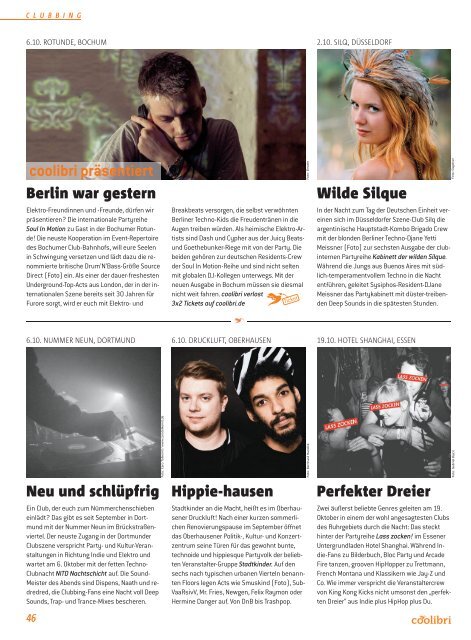 Oktober 2018 - coolibri Hamm, Unna, Hagen