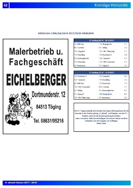 "fc aktuell" Saison 2017-18 Ausgabe 9