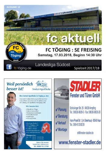 "fc aktuell" Saison 2017-18 Ausgabe 12