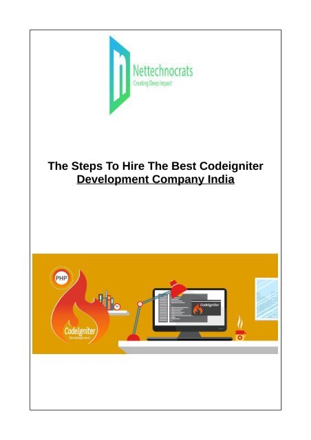 Codeigniter Development Company India