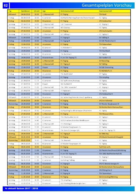 "fc aktuell" Saison 2017-18 Ausgabe 14