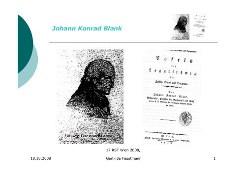 (Logarithmen-)Tafelmacher Johann Konrad Blank