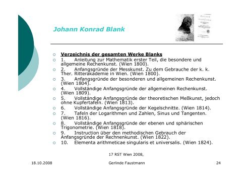 (Logarithmen-)Tafelmacher Johann Konrad Blank