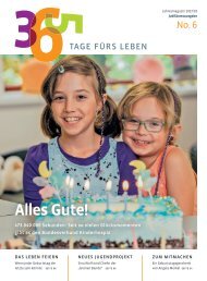 Magazin 365 Tage fürs Leben Bundesverband-kinderhospiz e.V. - No. 6