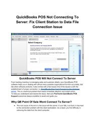QuickBooks POS Not Connecting To Server_ PosTechie Help & Support
