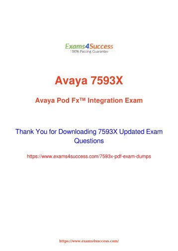 Avaya 7593X Exam Questions Updated [2018] - 100% Valid Dumps