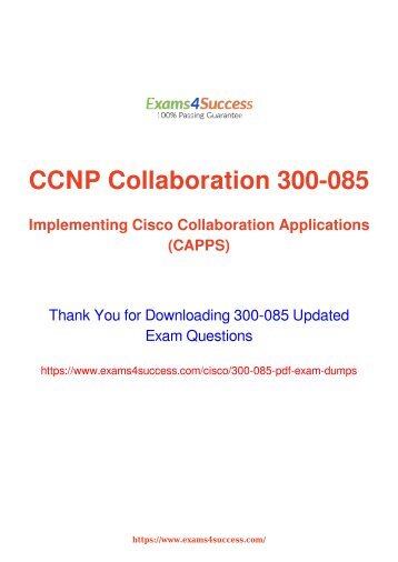 Cisco 300-085 Exam Questions Updated [2018] - 100% Valid Dumps