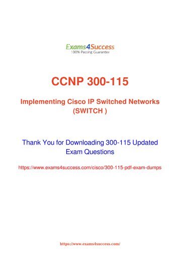 Cisco 300-115 Exam Questions Updated [2018] - 100% Valid Dumps