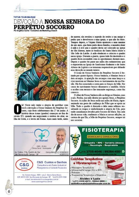 Revista Santíssima Virgem Edição Junho 2018