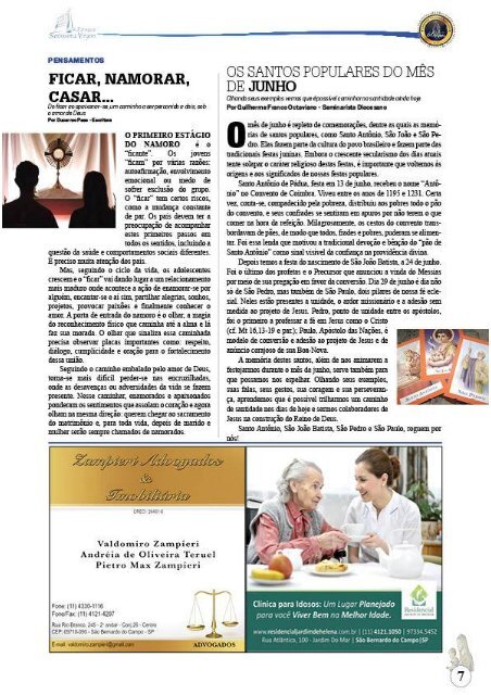 Revista Santíssima Virgem Edição Junho 2018