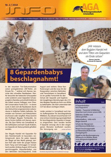 8 Gepardenbabys beschlagnahmt & Hannes Jaenicke im Einsatz für Geparde