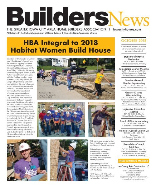 Builders News Oct. 2018