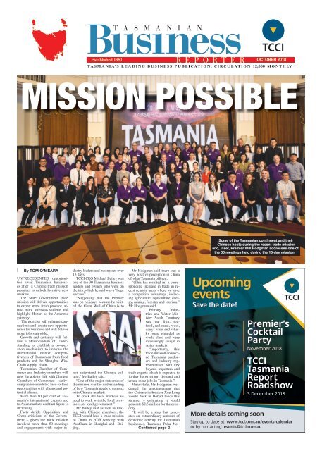 Tasmanian Business Reporter October 2018
