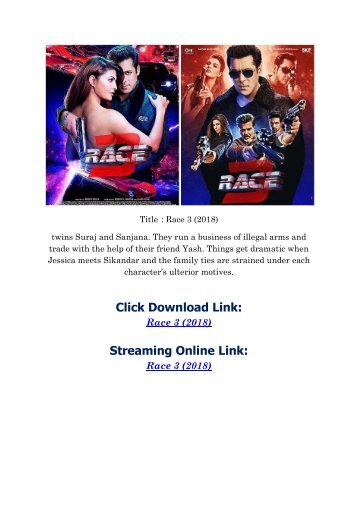 Download Full Hindie Movie Race 3 2018 Hd Bluray