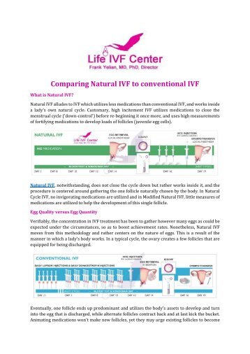 Comparing Natural IVF to conventional IVF