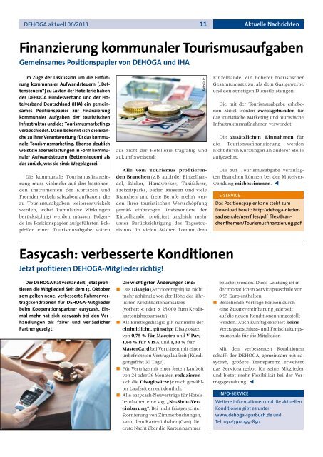 DEHOGA Magazin Nr. 6 November/Dezember 2011