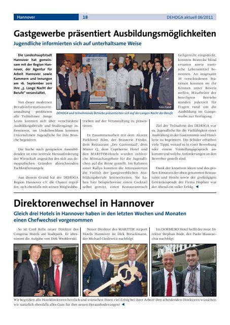 DEHOGA Magazin Nr. 6 November/Dezember 2011