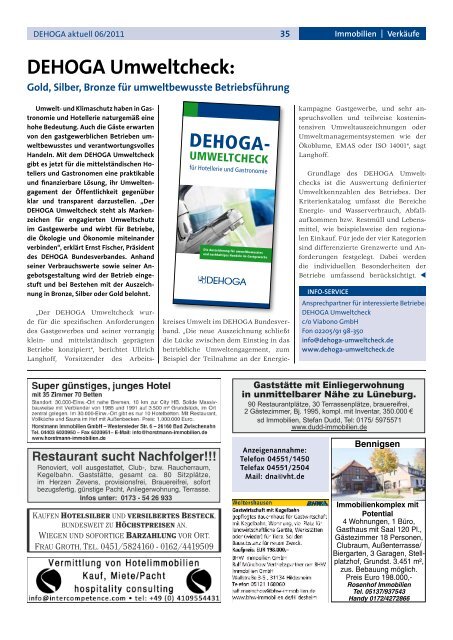 DEHOGA Magazin Nr. 6 November/Dezember 2011