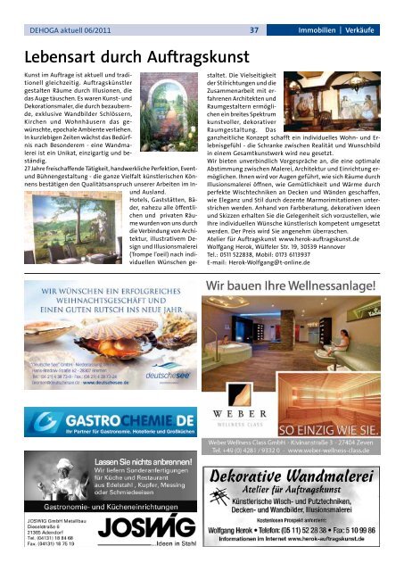 DEHOGA Magazin Nr. 6 November/Dezember 2011