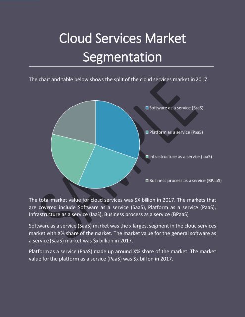 Cloud Services Global Market Report 2018 Sample