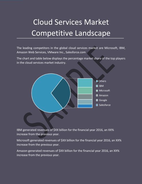 Cloud Services Global Market Report 2018 Sample