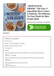 ^DOWNLOAD EBOOK^ The Easy 5-Ingredient Slow Cooker Cookbook 101 Delicious No-Fuss Meals for Busy People Epub