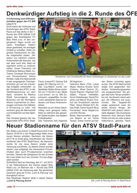 news from edt - lambach - stadl-paura September 2018