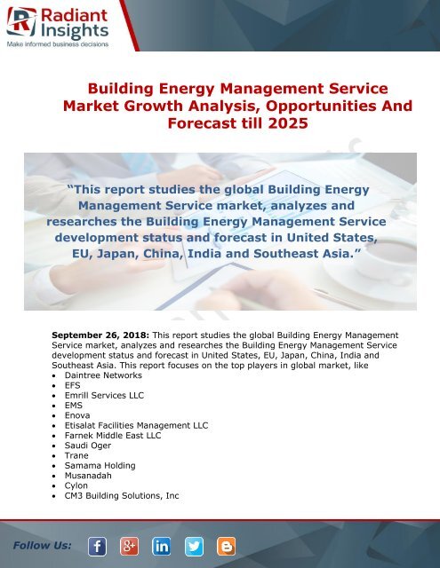 Building Energy Management Service Market