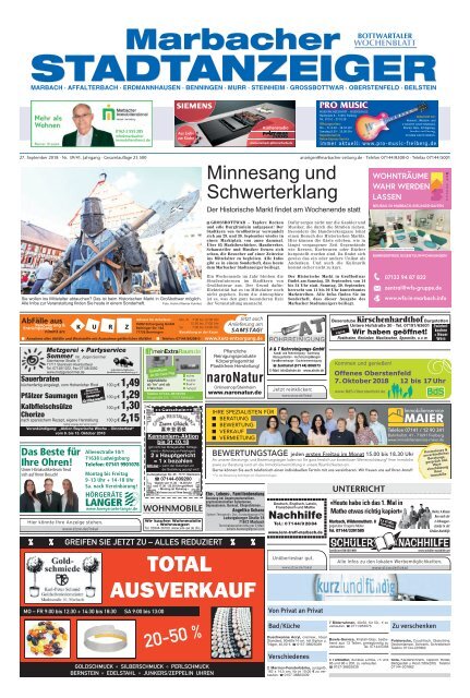 Marbacher Stadtanzeiger KW 39/2018