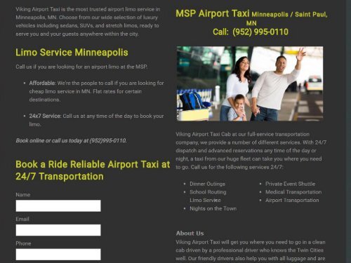 Taxi Minneapolis MN | Twin Cities Airport Transportation - Viking Airport Taxi