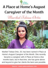 A Place at Home’s August Caregiver of the Month