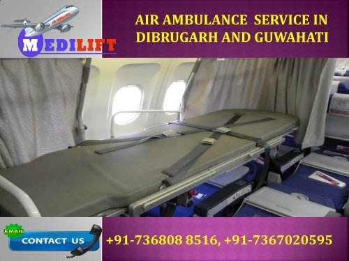 Air Ambulance Service in Dibrugarh and Guwahati