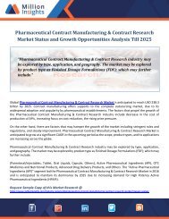 Pharmaceutical Contract Manufacturing & Contract Research Market Status and Growth Opportunities Analysis till 2025