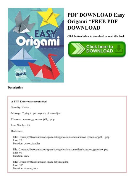 PDF DOWNLOAD Easy Origami ^FREE PDF DOWNLOAD