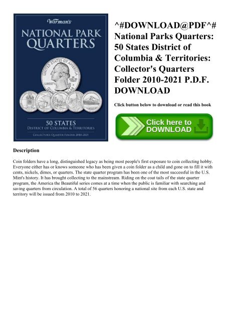 ^#DOWNLOAD@PDF^# National Parks Quarters 50 States District of Columbia ...