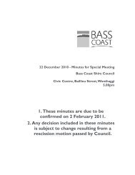 Minutes - Bass Coast Shire Council
