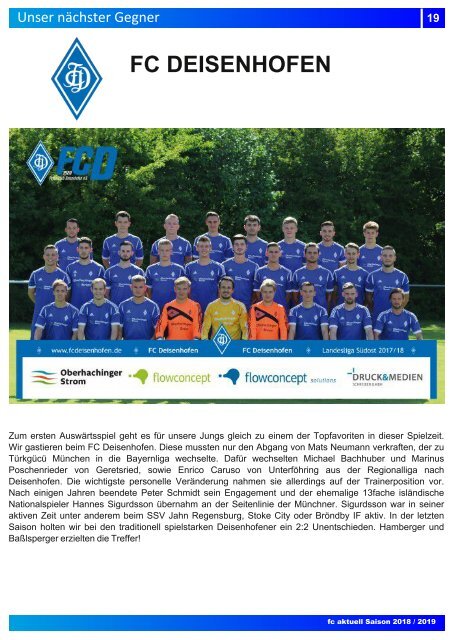 "fc aktuell" Saison 2018-19 Ausgabe 1