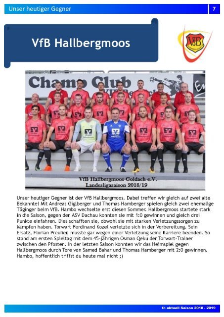 "fc aktuell" Saison 2018-19 Ausgabe 2