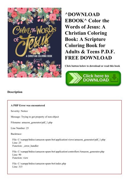 Download Download Ebook Color The Words Of Jesus A Christian Coloring Book A Scripture Coloring Book For Adults Amp Teens P D F Free Download