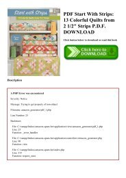 READ PDF Start With Strips 13 Colorful Quilts from 2 12 Strips P.D.F. DOWNLOAD