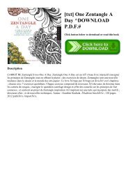 [txt] One Zentangle A Day ^DOWNLOAD P.D.F.#