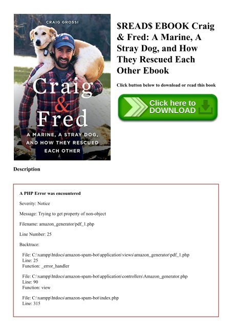 $READ$ EBOOK Craig & Fred A Marine  A Stray Dog  and How They Rescued Each Other Ebook