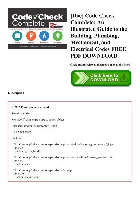 Doc Code Check Complete An Ilrated Guide To The Building Doc Code Check Complete An Ilrated Guide To The Building Plumbing Mechanical And Electrical Codes Free