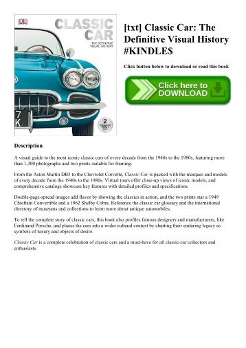 [txt] Classic Car The Definitive Visual History #KINDLE$