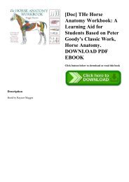 Download Free P D F The Horse Anatomy Workbook A Learning Aid For Students Based On Peter Goody S Classic Work Horse Anatomy Full Pages