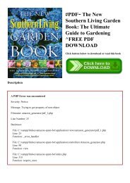 #PDF~ The New Southern Living Garden Book The Ultimate Guide to Gardening ^FREE PDF DOWNLOAD