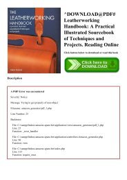 ^DOWNLOAD@PDF# Leatherworking Handbook A Practical Illustrated Sourcebook of Techniques and Projects. Reading Online