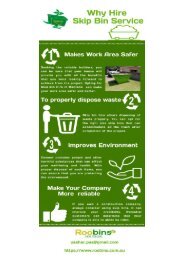 Why Hire Skip Bin Service - Infographic