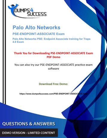 Pass Paloalto Networks PSE-Endpoint-Associate Exam In First Attempt
