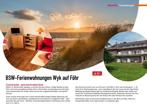 Stiftungsfamilie BSW-Hotel & FeWo - Preisliste 2019